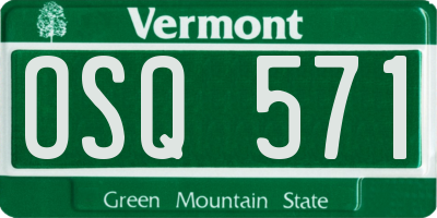 VT license plate OSQ571