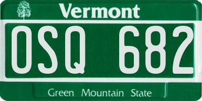 VT license plate OSQ682