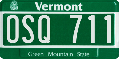 VT license plate OSQ711