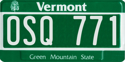 VT license plate OSQ771