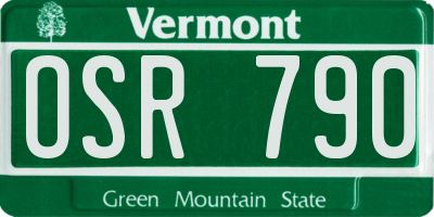 VT license plate OSR790