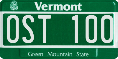 VT license plate OST100