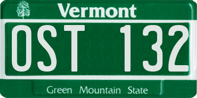 VT license plate OST132