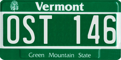 VT license plate OST146