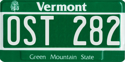 VT license plate OST282
