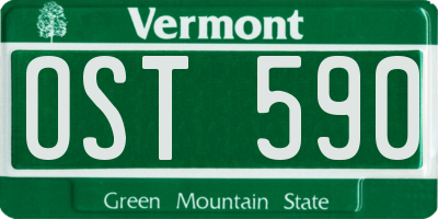 VT license plate OST590