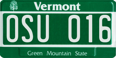 VT license plate OSU016