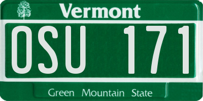 VT license plate OSU171