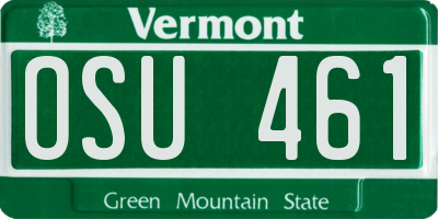 VT license plate OSU461