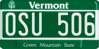 VT license plate OSU506