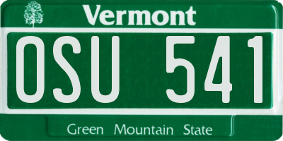 VT license plate OSU541