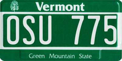 VT license plate OSU775