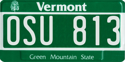 VT license plate OSU813