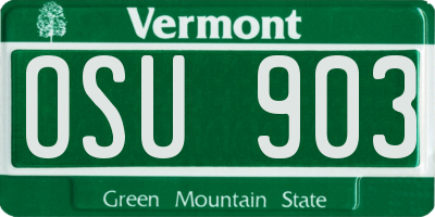 VT license plate OSU903