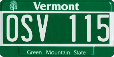 VT license plate OSV115