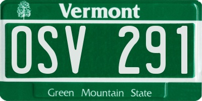 VT license plate OSV291