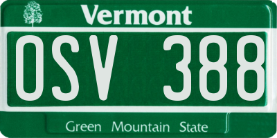 VT license plate OSV388