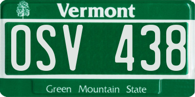 VT license plate OSV438
