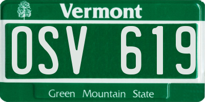VT license plate OSV619