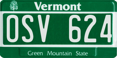 VT license plate OSV624