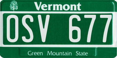 VT license plate OSV677