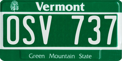 VT license plate OSV737