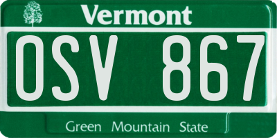 VT license plate OSV867