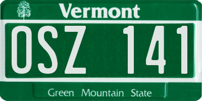 VT license plate OSZ141