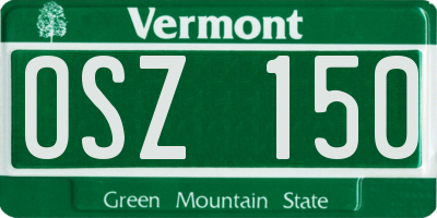 VT license plate OSZ150