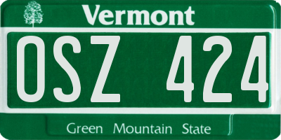 VT license plate OSZ424