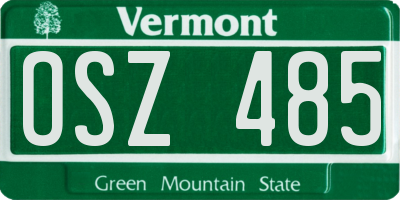 VT license plate OSZ485