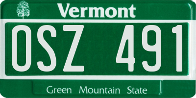 VT license plate OSZ491