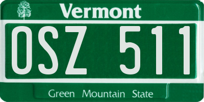 VT license plate OSZ511