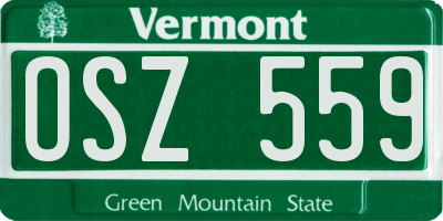 VT license plate OSZ559
