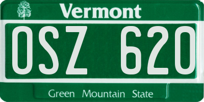 VT license plate OSZ620