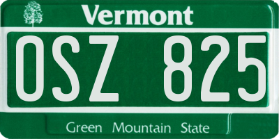 VT license plate OSZ825