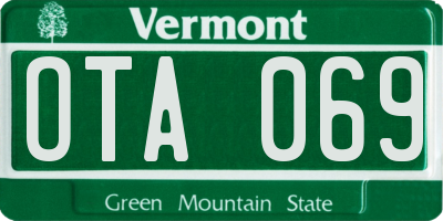 VT license plate OTA069