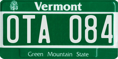 VT license plate OTA084