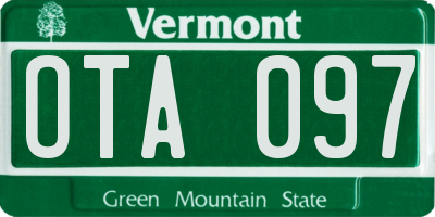VT license plate OTA097