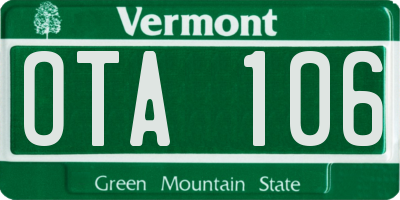 VT license plate OTA106