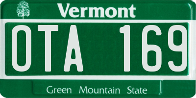 VT license plate OTA169