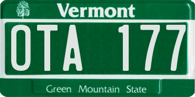 VT license plate OTA177