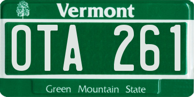 VT license plate OTA261