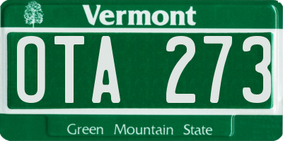 VT license plate OTA273
