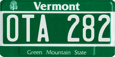 VT license plate OTA282