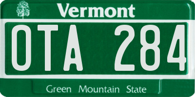VT license plate OTA284