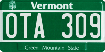 VT license plate OTA309