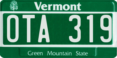 VT license plate OTA319