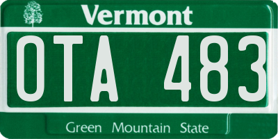 VT license plate OTA483