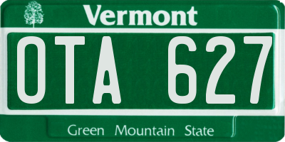 VT license plate OTA627